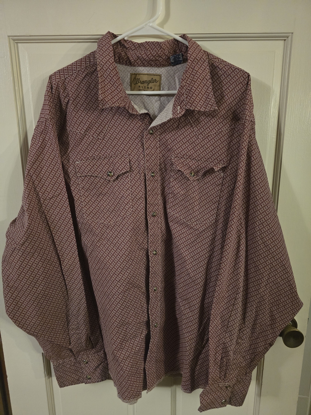 Wrangler Retro Men's Red Patterned Western Shirt #248